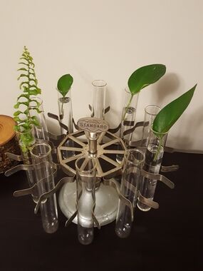 Standard Metal Test Tube Flower Holder - Silver